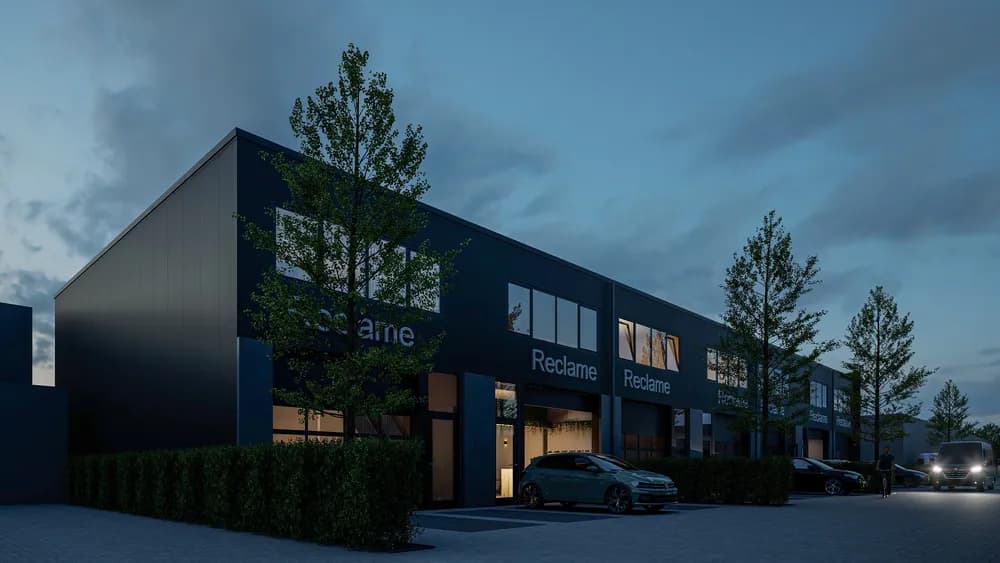 Buitenzijde van het bedrijfsgebouw