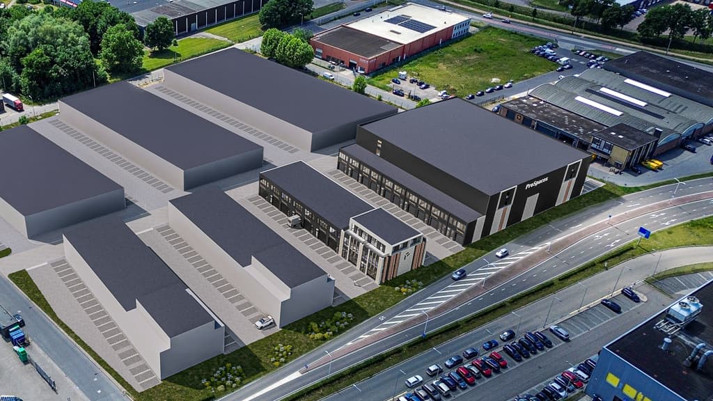 Luchtbeeld van de locatie in Zutphen